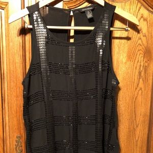 Banana Republic Black Sequin tank top